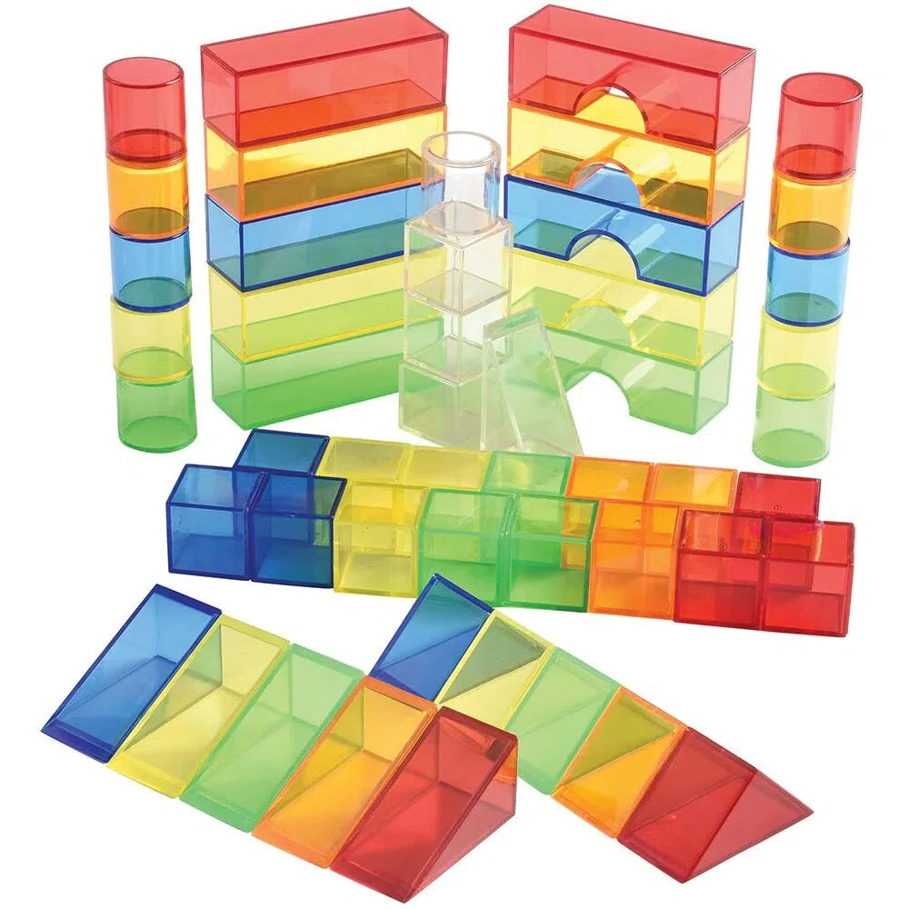 Translucent Rainbow Building Block Set
