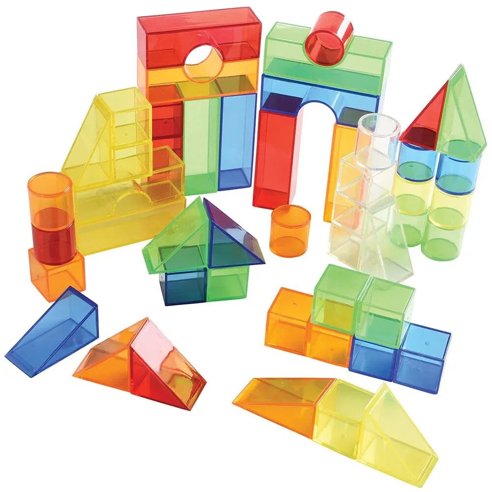 Translucent Rainbow Building Block Set